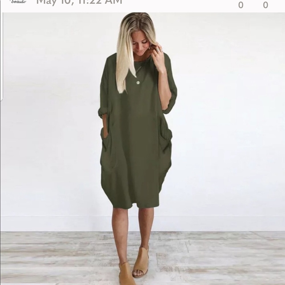 Loose Fit Oversized Harem Dress Stretchy